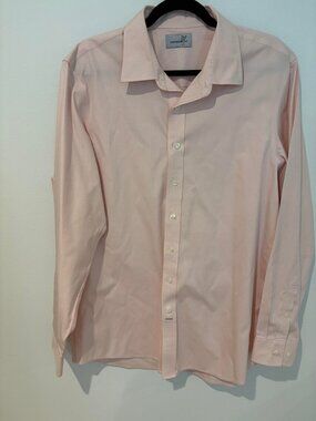Ashworth Men’s Pink Button-Up Dress Shirt - Size L